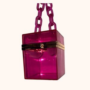 Pink Acrylic Box Bag